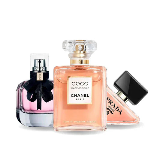 Pack of 3 perfumes: Prada PARADOXE, COCO MADEMOISELLE and MON PARIS 100 ml