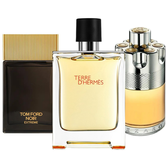 Set of 3 fragrances: Terre d’Hermès, Azzaro Wanted and Tom Ford Noir Extreme (Eau de Parfum)