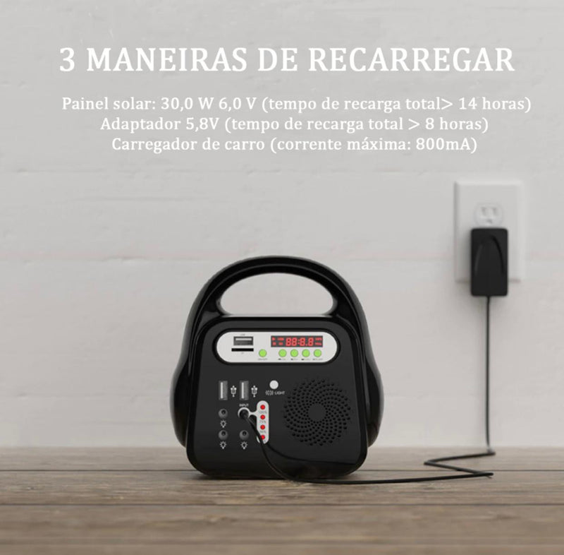 Mini Gerador Solar - O Gerador Solar Essencial para Emergências